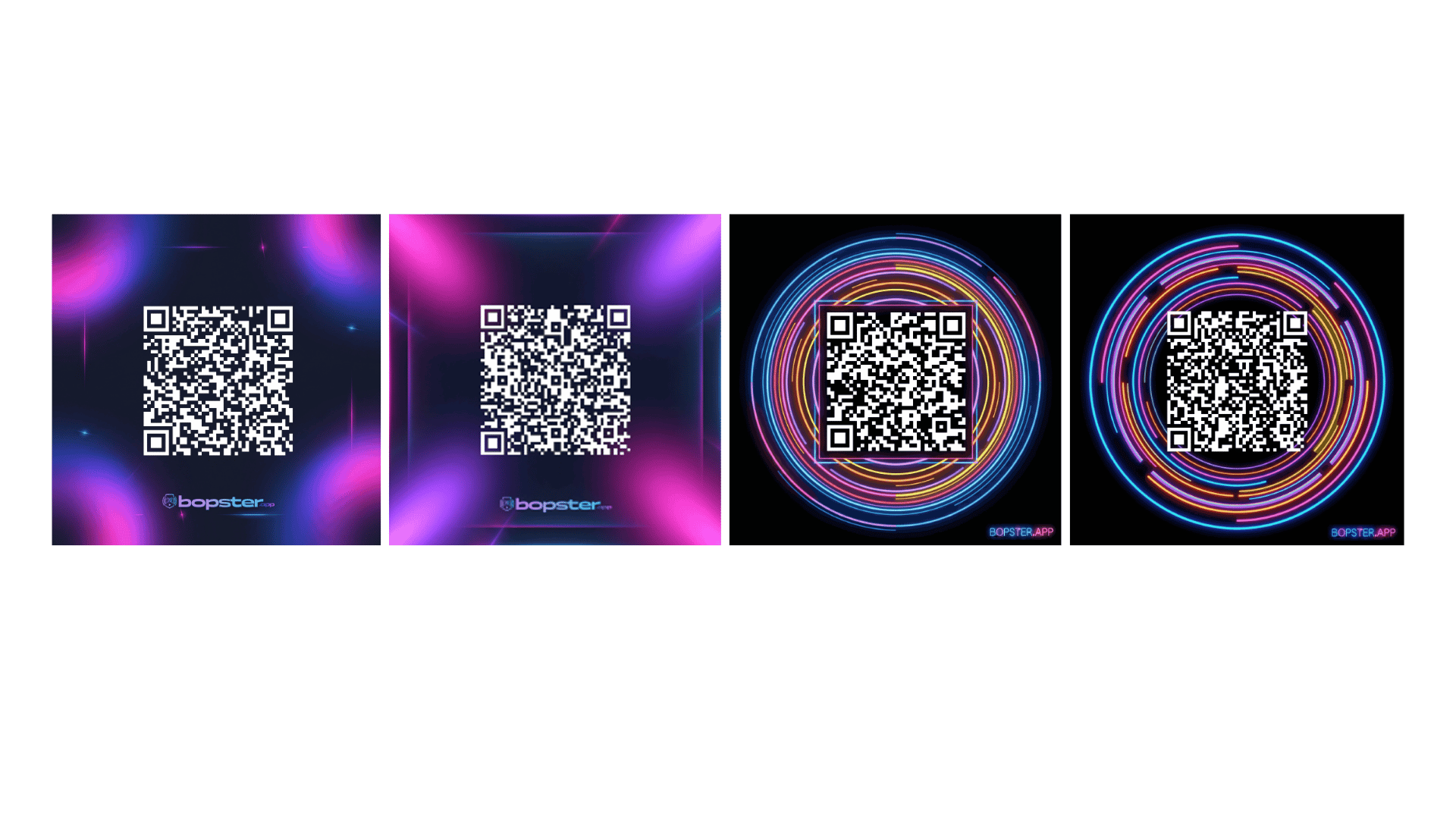 Examples of AI-generated Bopster card designs for supporters